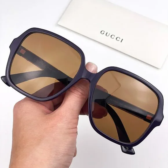 Gucci GG1189S 005 Sunglasses Violet Brown Square Oversized Women Gucci GG1189S 005 Sunglasses Women main image 3